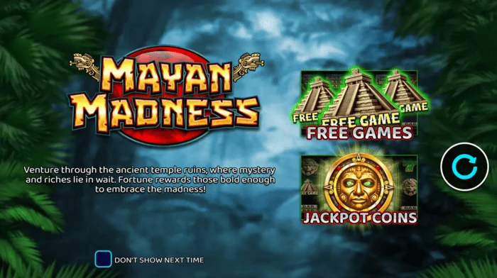 Mayan Madness - główne menu w tematyce Majów